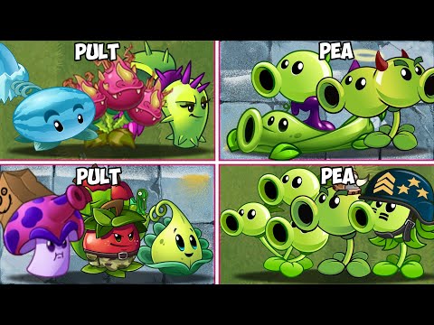 Pvz 2 - Pea Plant Teams Vs Pult Plant Teams vs Zombie Teams - What Team is the best?