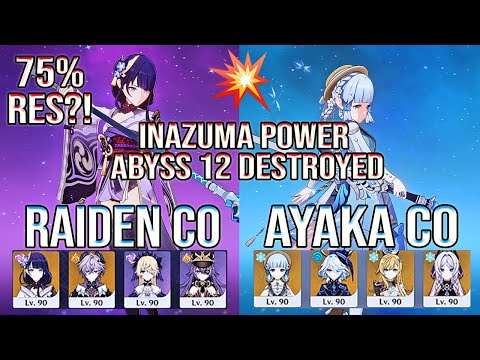 ❄️⚡ Inazuma — Raiden & Ayaka SHRED Spiral Abyss 12 | Genshin Impact