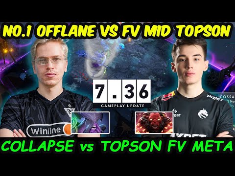 WHEN Collapse Axe OFFLANE meets Topson Faceless Void MID NEW META Dota 3 Look like .... 7.36