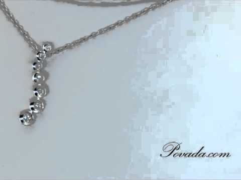 Diamond Journey Pendant in White Gold [PA2433]