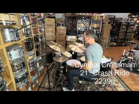 Demo of Exact Cymbal - Cymbal Craftsman 21” Hand Made Ride - 2239g image 3