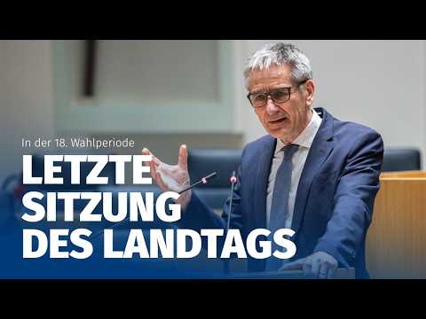 Letzte Sitzung des Landtags | Abschlussrede von Landtagspräsident Hendrik Hering | 18. Wahlperiode