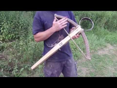 Tod of Tod's Stuff shooting a 14th Century "Munition" Crossbow