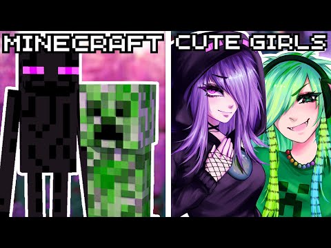 Drawing Minecraft Mobs as IRRESISTIBLE GIRLS!