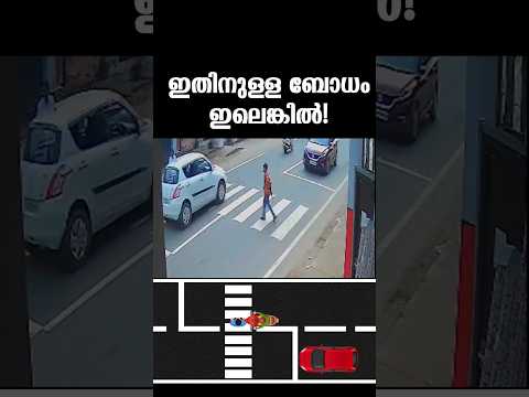 Bike Overtakes Stopped Car Near Student on Zebra Crossing