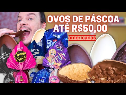 PROVANDO OVOS DE PÁSCOA DE ATÉ 50 REAIS DA AMERICANAS / DIAMANTE NEGRO, BIS, LAKA - Vale a pena?