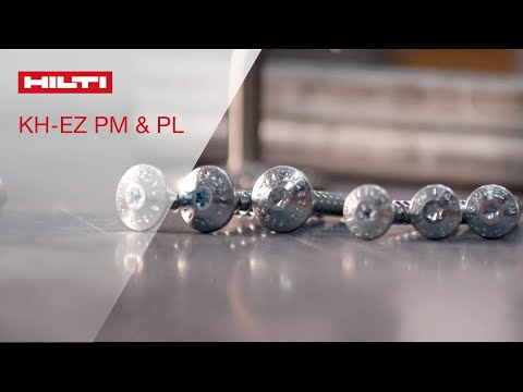 Hilti KH-EZ PM & PL carbon steel, pan head screw anchors for fastening into concrete