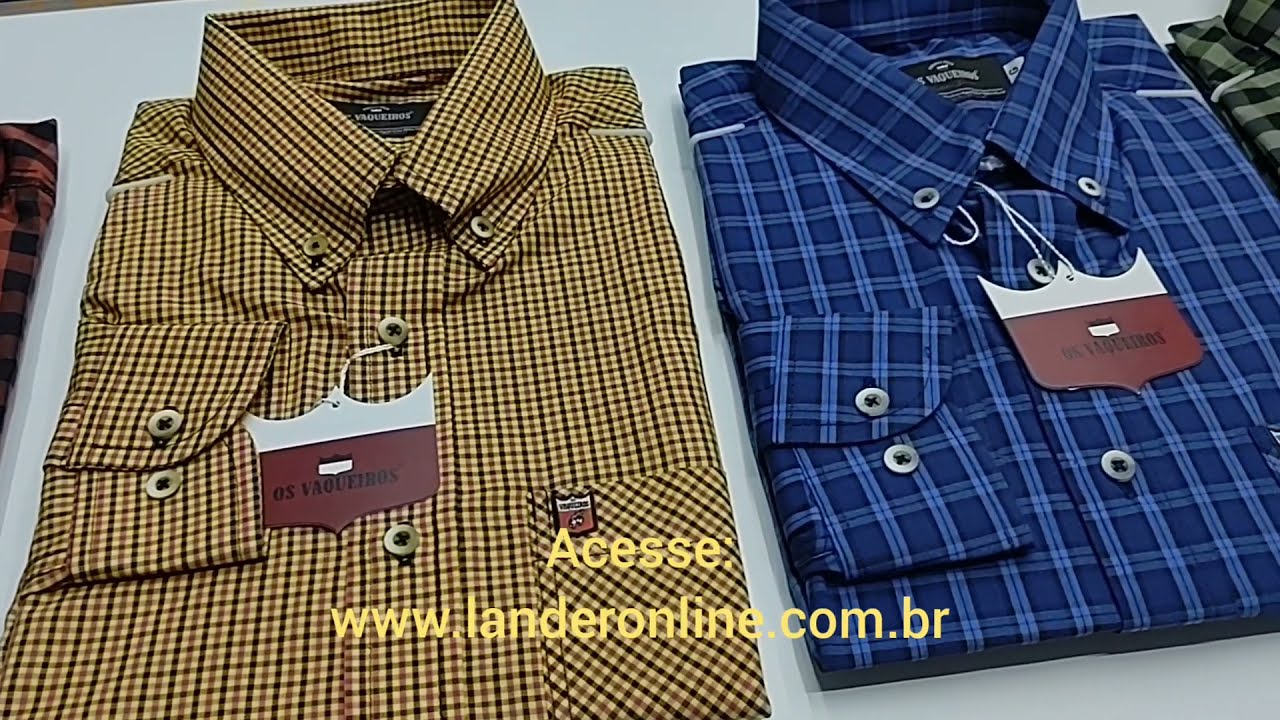 Loja Lander - Nova Coleção Camisas Country - Os Vaqueiros. Manga Longa.