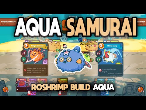 Top rank Roshrimp build Ronin Aqua build - Axie infinity