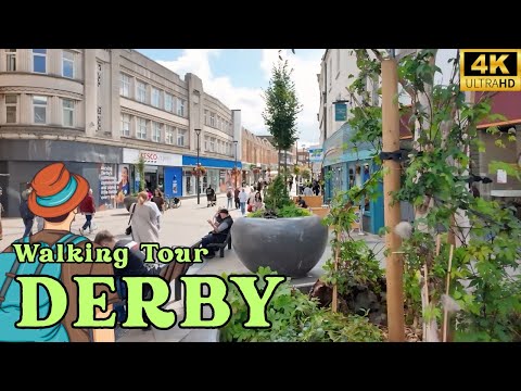 A Day In Derby City Centre | Let's Walk Together | 4K | Whisper walks |