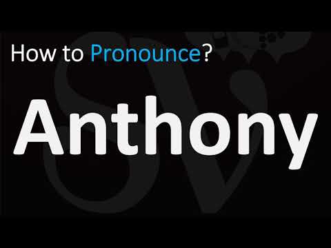 How to Pronounce Anthony? (CORRECTLY)
