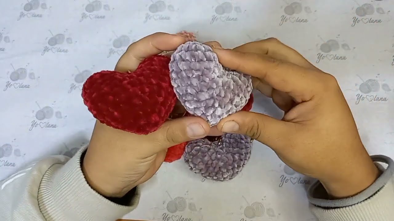 llavero corazón en Chenille facil y rapido