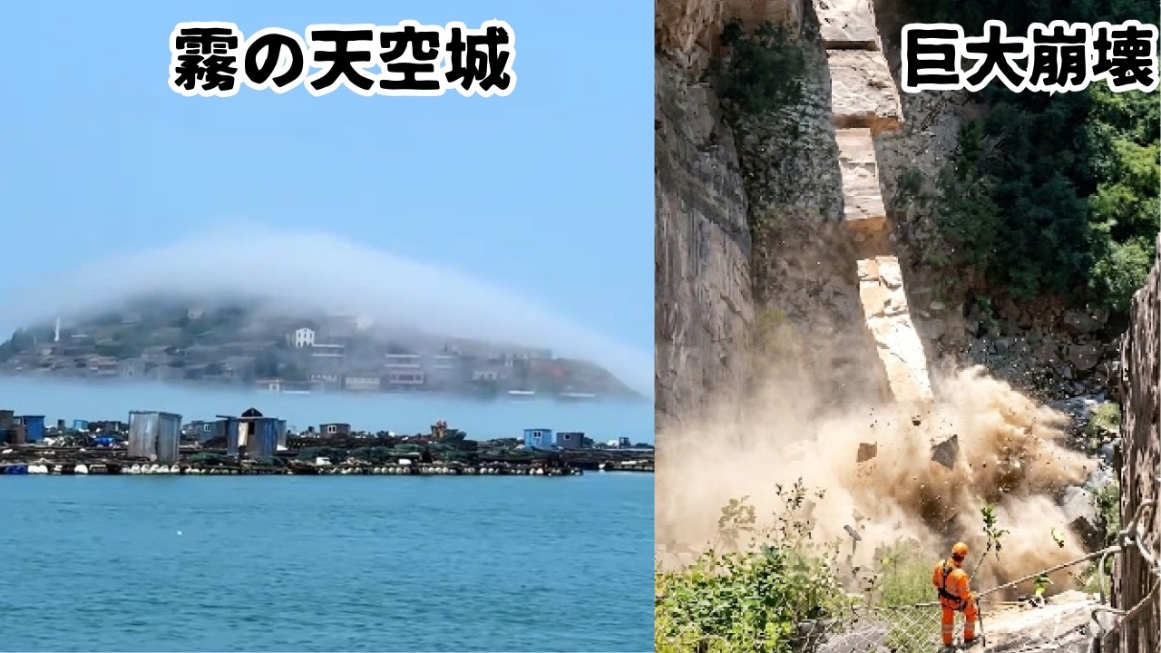 神秘の天空城と、巨大岩石落下。世界の信じられない光景