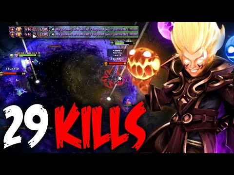 AMAZING INVOKER KID 29 KILLS | EPIC COMBO CATACLYSM + CHRONOSPHERE | Dota 2 Invoker