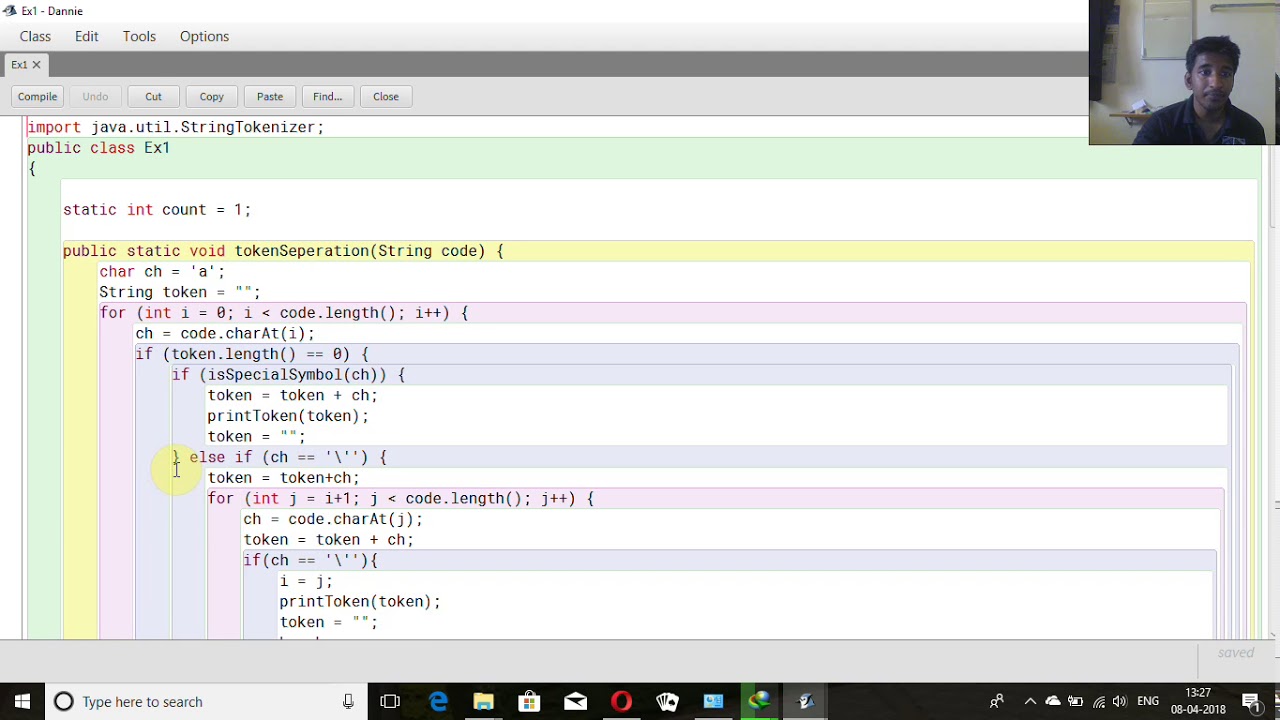 System Software and Compiler Design Lab Ex1