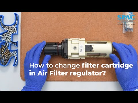 Part of a video titled How to change filter cartridge in Air Filter regulator - YouTube