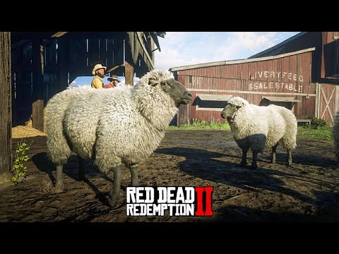 STOLEN SHEEP - Getting Back to the Owner - John Marston's Farm - Red Dead Redemption 2