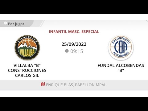 Infantil Masc 09 B VILLALBA CONSTRUCCIONES CARLOS GIL - FUNDAL ALCOBENDAS