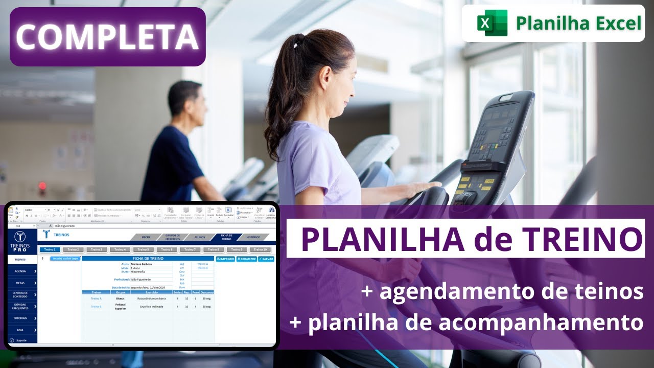 💢[Complete] Training Spreadsheet - Print and Generate PDF - Exercises and Weight Training