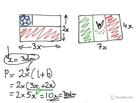 Year 8 Wendy maths Perimeters of two flags in terms of x