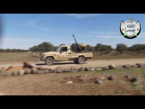 استهداف مقرات تنظيم داعش برشاش الدوشكا في الشركة الليبية في جلين في ريف درعا من قبل فرقة فجر التوحيد