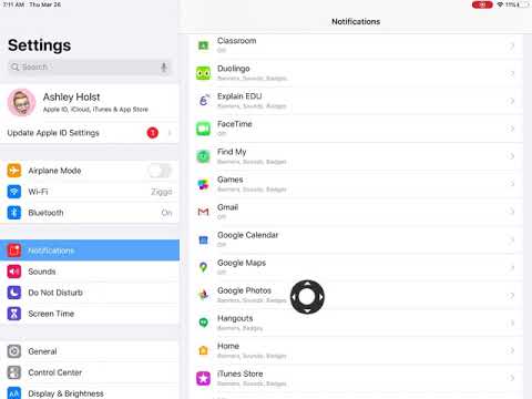 iPad Settings: Turn OFF Notifications