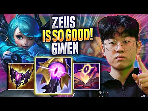 ZEUS IS SO GOOD WITH GWEN! - T1 Zeus Plays Gwen TOP vs Aatrox! | Preseason 2023