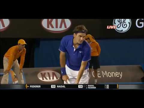 Australian Open 2009 - Nadal vs Federer 8 - Set 2 2-2 SvF 15-15