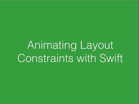 Animating Layout Constraints with Swift