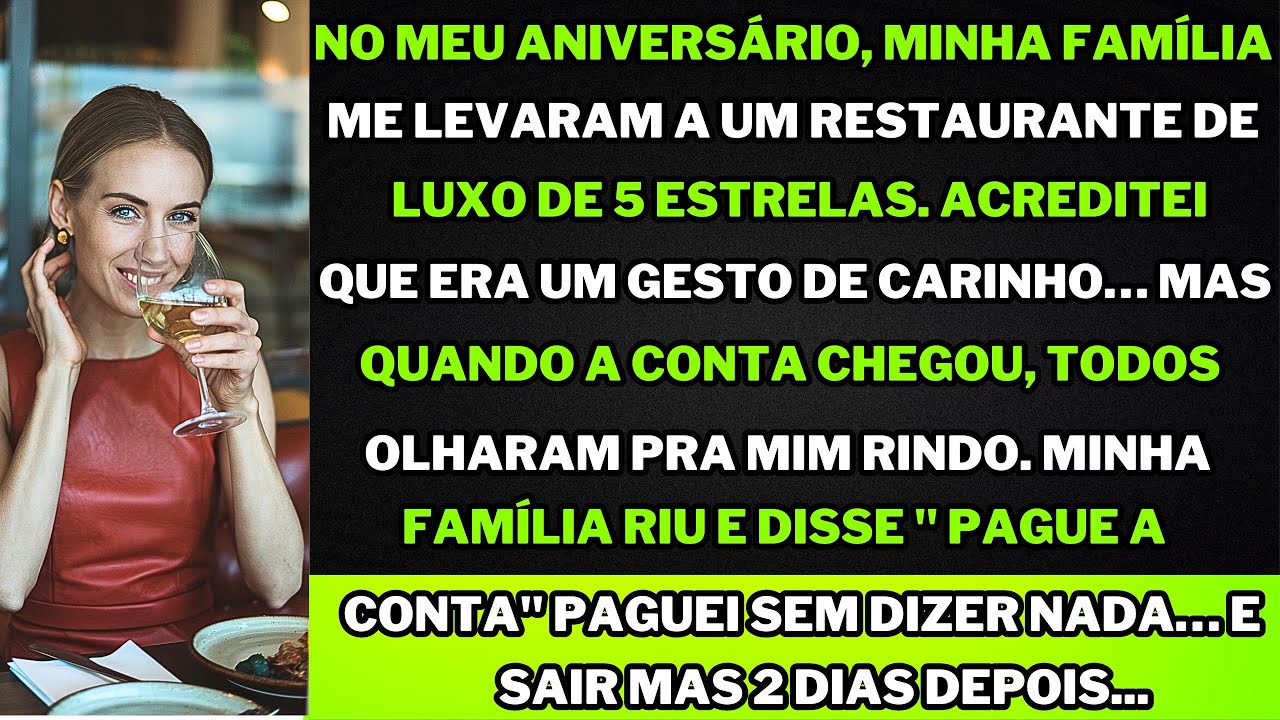 "Fui convidada para um jantar de luxo da minha família… mas no final, a conta me entregaram..."