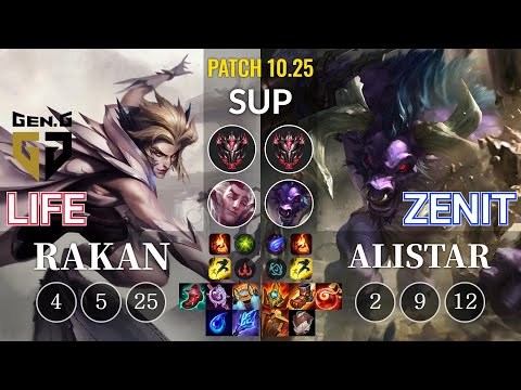 GEN Life Rakan vs Zenit Alistar Sup - KR Patch 10.25