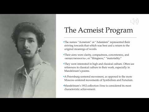 RUS 317 Acmeism Lecture