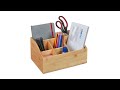 Schreibtisch Organizer Bambus Braun - Bambus - Holzwerkstoff - 28 x 14 x 20 cm