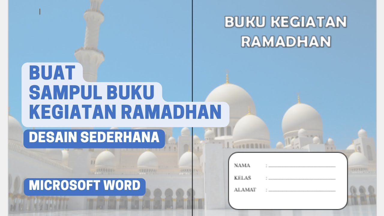 Cara Membuat Sampul Buku Kegiatan Ramadhan di Ms Word - Desain Sederhana!