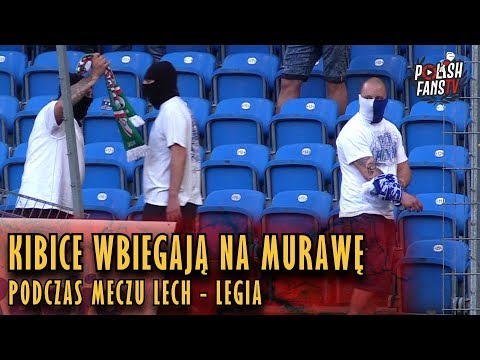 Kibice wbiegają na murawę podczas meczu Lech - Legia [nowe ujęcia] (20.05.2018 r.)