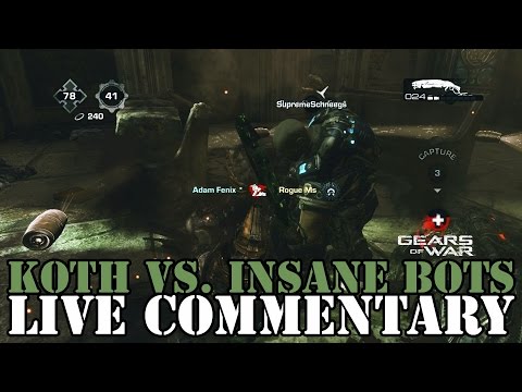 Gears of War 3 - KOTH vs. Insane Bots on Mercy - LIVE Commentary [German]