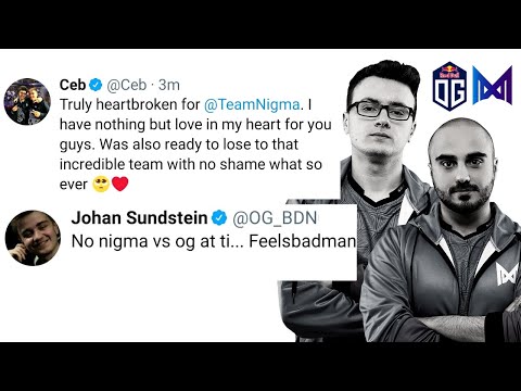 OG vs Nigma | Dota Community Twitter Reaction