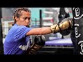 SENIESA ESTRADA DISPLAYS BOXING SKILLS ON HEAVY BAG AND MITTS DURING BOXING WORKOUT