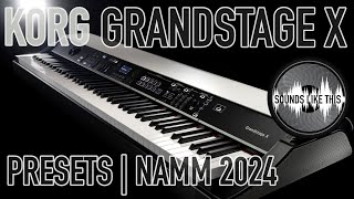 Video thumbnail for KORG Grandstage X Presets at NAMM 2024 by Sounds Like This