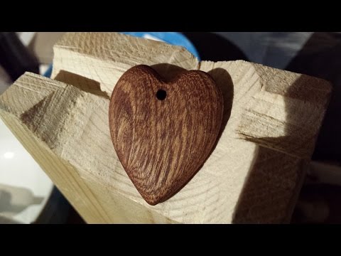 Making A Wooden Heart Pendant By Hand