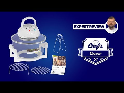 video - Halogen Oven Cooker with Extender Ring - 250 °C - 60 min