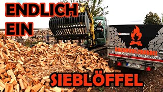 Endlich ein Sieblöffel für den Bagger - Kann der was?