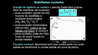 Energia de legătură. Stabilitatea nucleară.