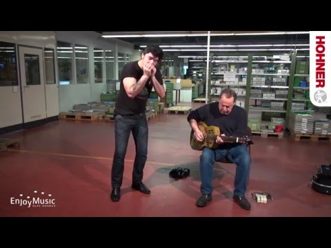 Marcos Coll and Richard Ray Farrell visit HOHNER Trossingen