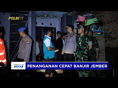 KAPOLRES JEMBER DAN DANDIM 0824 TURUN LANGSUNG CEK LOKASI MELUAPNYA SUNGAI BEDADUNG