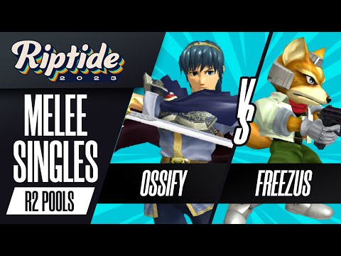 Ossify (Marth) vs Freezus (Fox) - Melee Singles Round 2 Pools - Riptide 2023