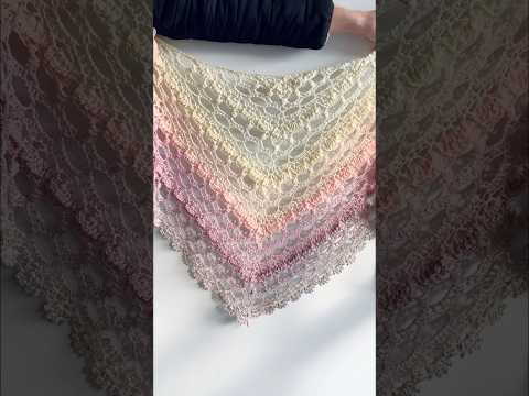 Enchanting Eva Shawl 🧶 This is a free crochet pattern  #springonyoutube