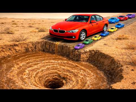 🔥 BIG & SMALL CARS vs GIANT MONSTER PIT CHALLENGE 💥 – BeamNG.drive Extreme Crash Test Impala BeamNG