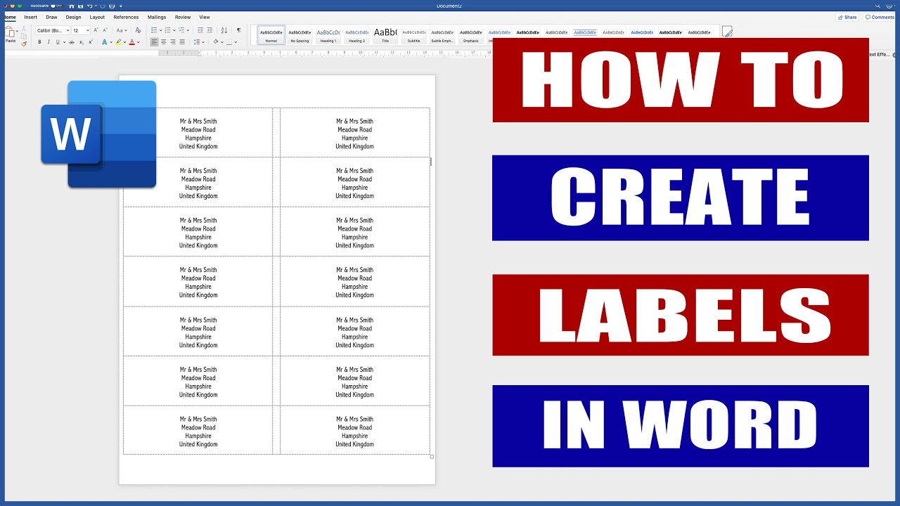 How to make labels in Word | Microsoft Word tutorial