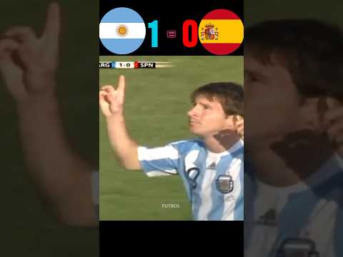 Argentina vs Spain 4-1 ● Messi Show Power🥶💪😈 #shorts #shortsvideo #football #messi #argentina #goat